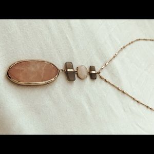 Beautiful long stone necklace
